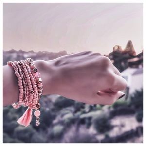 COPY - Multi Layer Color Tassel Charm Beaded Brac…